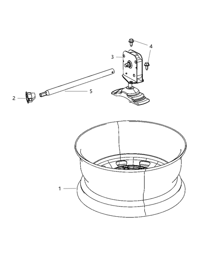 2012 Ram 3500 Pickup Spare Tire Stowage Diagram