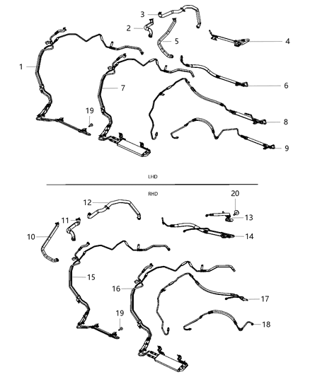2017 Dodge Journey Cooler-Power Steering With Hose Diagram for 68143980AD