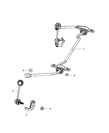 2012 Dodge Dart Stabilizer Bar - Rear Diagram