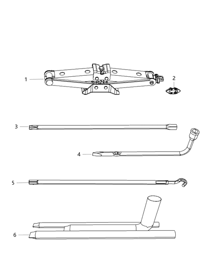 2019 Jeep Wrangler Jack & Storage Diagram