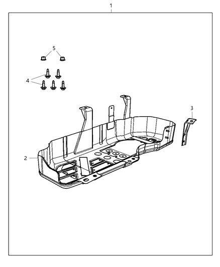 2012 Jeep Liberty Plate Kit, Skid, Fuel Tank Diagram