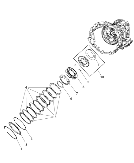 2012 Ram 1500 Low / Reverse Clutch Diagram 1