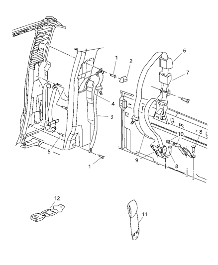 2010 Dodge Ram 4500 Seat Belts Rear Diagram