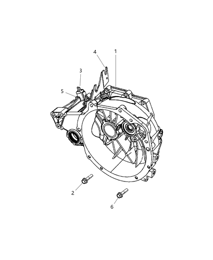 2007 Dodge Caliber Clutch Housing Diagram