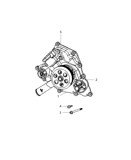 2006 Dodge Magnum Water Pump & Related Parts Diagram 2