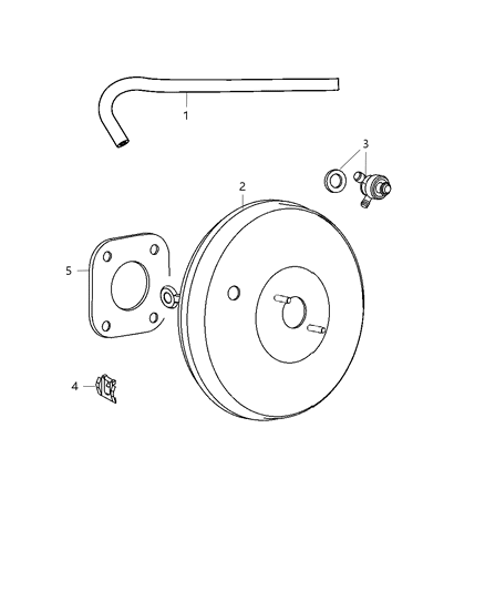 2012 Dodge Caliber Booster, Vacuum Power Brake Diagram