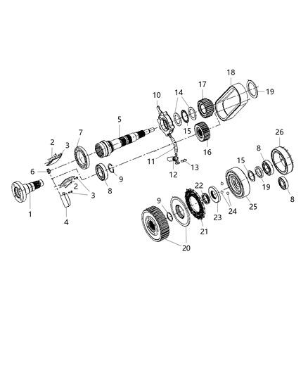 2016 Dodge Charger Bearing-Thrust Diagram for 68055342AA