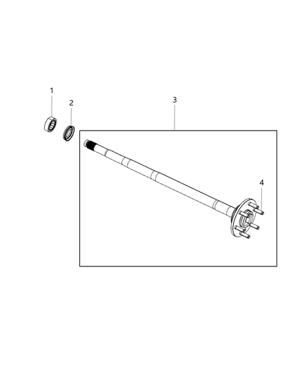 2021 Ram 1500 Shaft-Axle Rear Diagram for 68532754AA