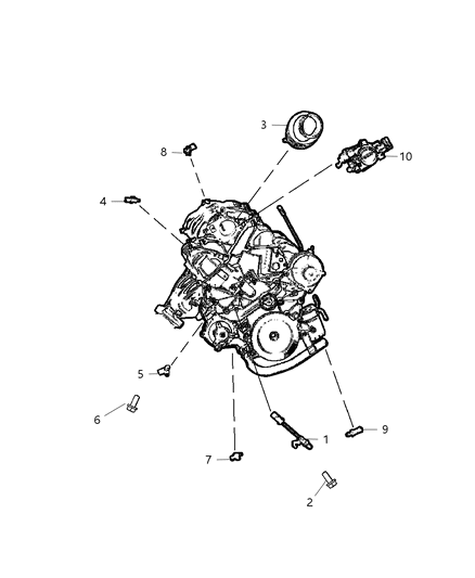 2009 Jeep Wrangler Sensors - Engine Diagram 2