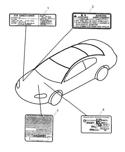 2005 Chrysler Sebring Coupe Engine Compartment Diagram