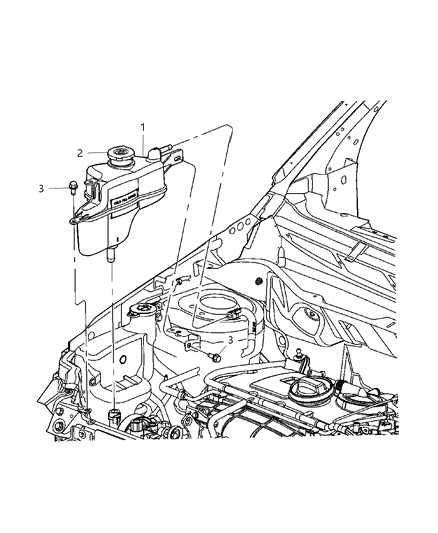 2007 Jeep Compass Coolant Reserve Tank Diagram 1