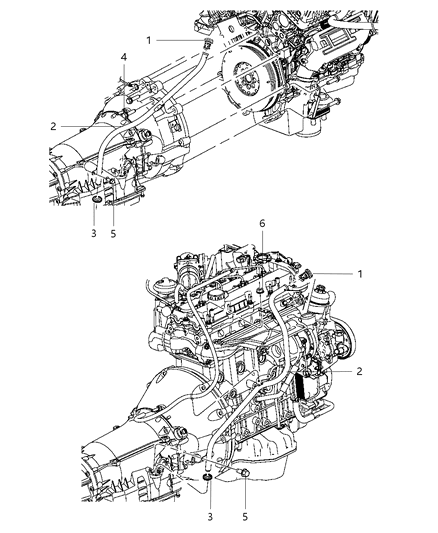 2008 Dodge Nitro Oil Filler Tube & Related Parts Diagram 2