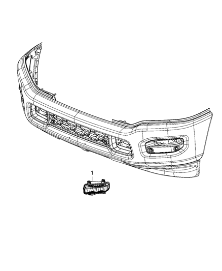 2021 Ram 1500 Lamps, Fog Diagram 1