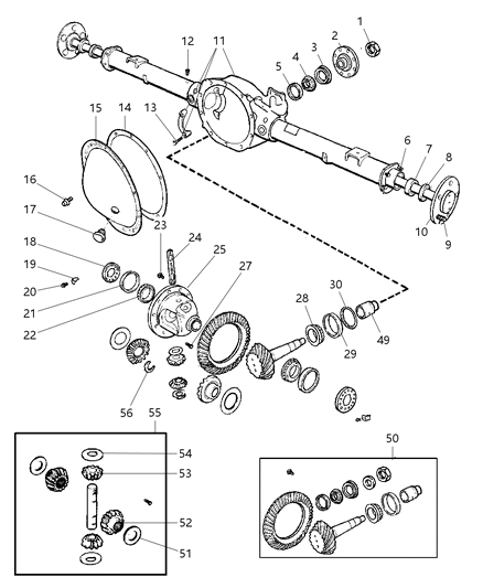 2007 Jeep Liberty Axle, Rear, With Differential And Housing Diagram