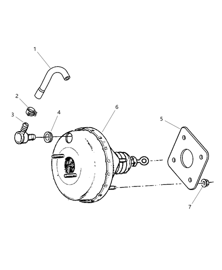 2002 Chrysler Prowler Line-Brake Booster Vacuum Diagram for 4865624AA