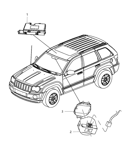 2011 Jeep Grand Cherokee Modules Overhead Diagram