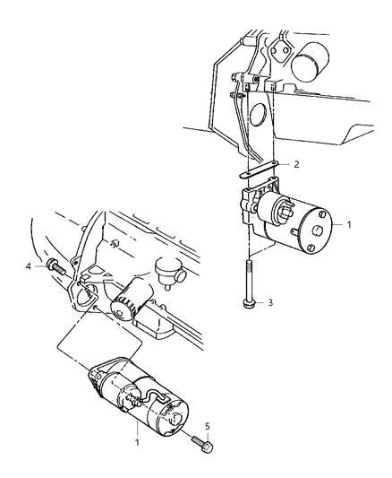 1999 Jeep Cherokee Starter & Mounting Diagram 1