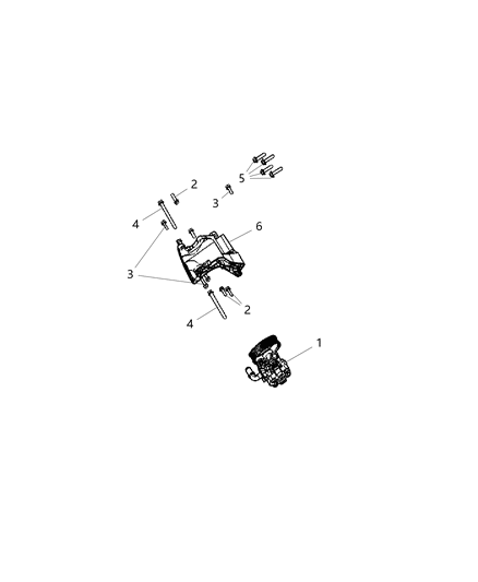 2007 Jeep Patriot Steering Power Steering Pump Diagram for 5105449AB