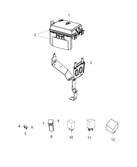 2014 Dodge Challenger Module-Totally Integrated Power Diagram for 68223923AA