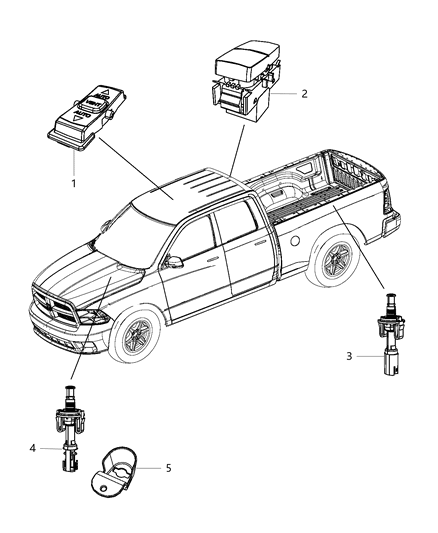 2010 Dodge Ram 2500 Switch-UNDERHOOD Diagram for 4589687AA