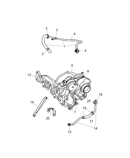 2004 Chrysler PT Cruiser Motor-Vacuum Diagram for 5080424AA