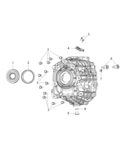 2020 Jeep Wrangler Case & Related Parts Diagram 12