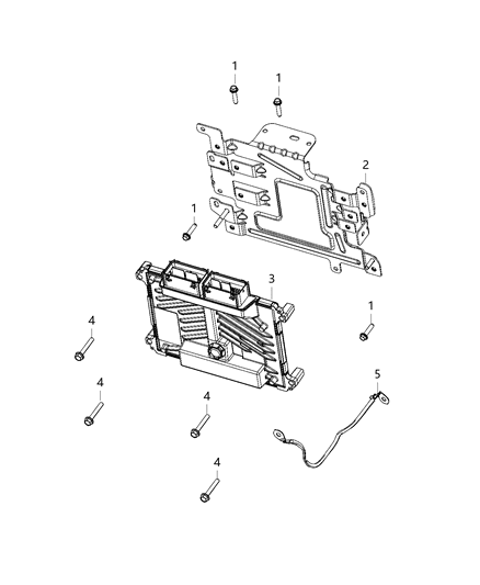 2020 Jeep Wrangler Modules, Engine Compartment Diagram 3