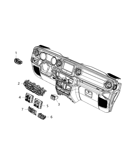 2018 Jeep Wrangler Control Diagram for 6BE28DX9AC