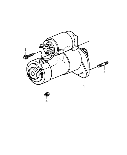 1998 Jeep Grand Cherokee Starter & Mounting Diagram 2