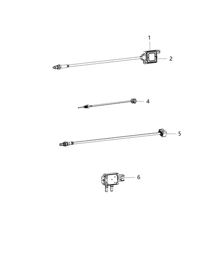 2015 Ram 2500 Sensors - Exhaust & Pressure Diagram