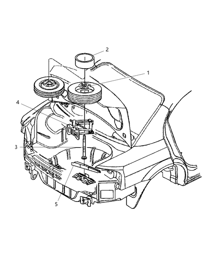 2005 Dodge Stratus Support-Spare Tire Cover Diagram for 4580063AB