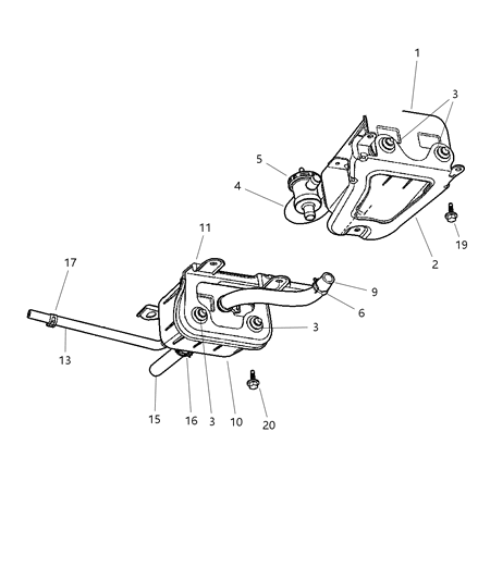 2001 Dodge Grand Caravan Bracket Diagram for 4861442AA