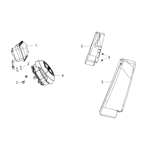 2020 Jeep Gladiator Air Bag, Front Diagram