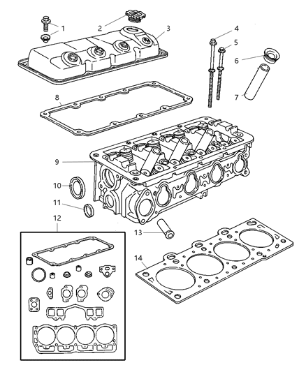 2004 Dodge Neon Cover-Cylinder Head Diagram for 4777487AC