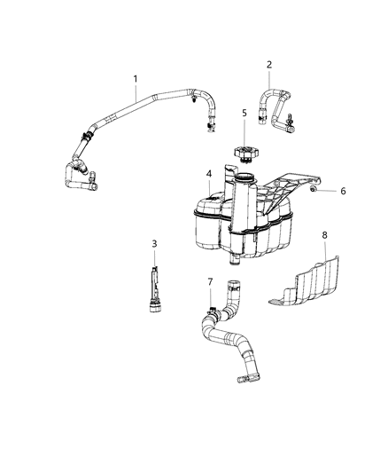 2015 Ram 3500 Pickup Coolant Recovery Bottle Diagram 3