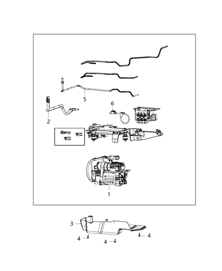 2019 Ram 1500 COMPRESSO-Air Suspension Diagram for 68260982AG