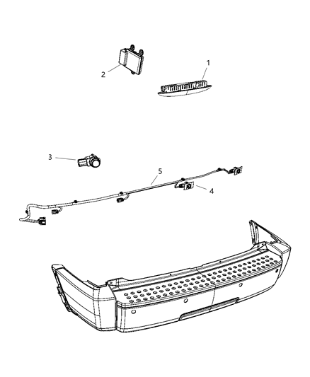 2009 Jeep Liberty Harness-Rear FASCIA Diagram for 68032597AB