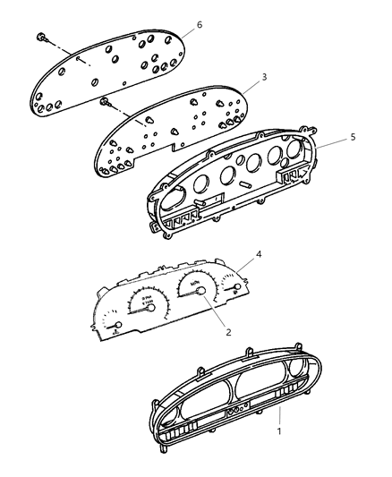 1997 Chrysler Town & Country Cluster, Instrument Panel Diagram