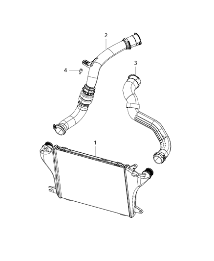 2020 Jeep Wrangler Cooler-Charge Air Diagram for 68314790AA
