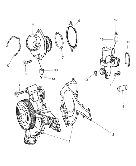 2007 Dodge Sprinter 2500 Water Pump Diagram 1