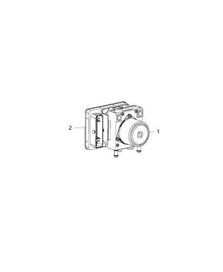 2018 Jeep Compass Anti-Lock Brake System Module Diagram for 68357598AD