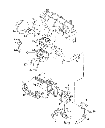 2008 Jeep Compass Bolt Diagram for 68001549AA
