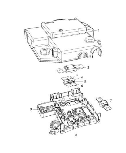 2019 Jeep Compass Fuse-Midi Diagram for 68365727AA