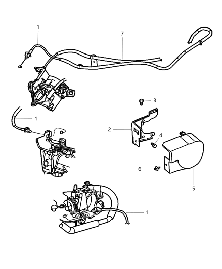 2005 Chrysler Sebring Cable-Throttle Control Diagram for 4591669AD