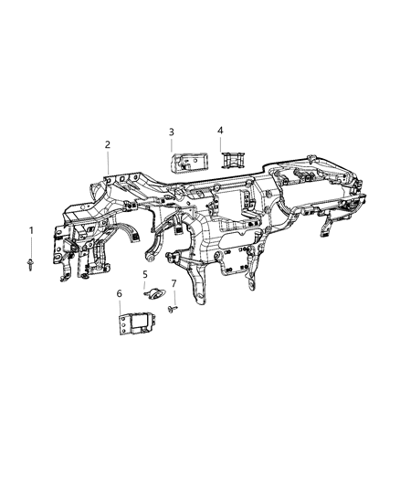 2021 Dodge Durango Bracket-Instrument Panel Diagram for 68530696AA