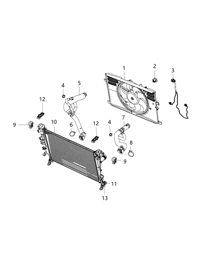 2017 Jeep Renegade Radiator & Related Parts Diagram 2