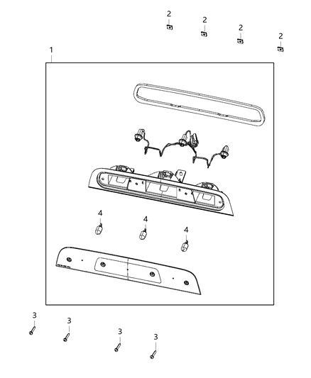 2020 Ram 1500 New Style Parts, Tail Lamps Service Diagram 1