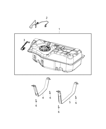 2020 Chrysler Voyager Fuel Tank And Related Parts Diagram 1