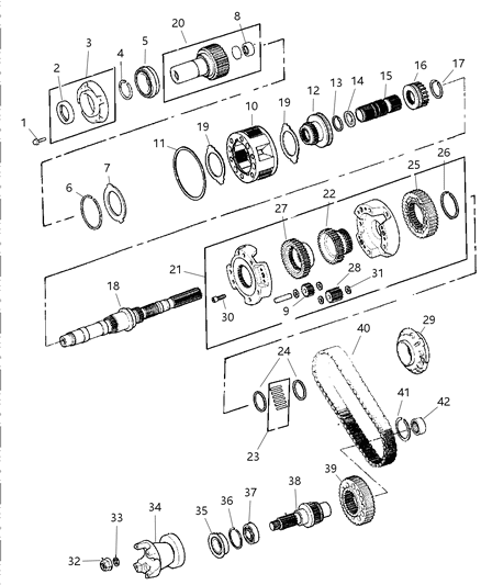 2001 Dodge Dakota Gear-Input Diagram for 5015491AA