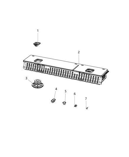 2019 Ram 3500 Pickup Rear Storage Compartment Diagram 1